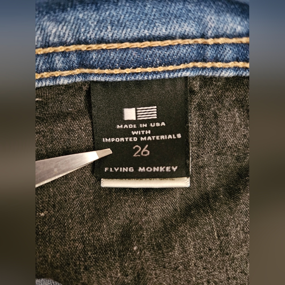 Flying Monkey Women's size 26 Low Rise Ankle Skinny Jean - Picture 4 of 6